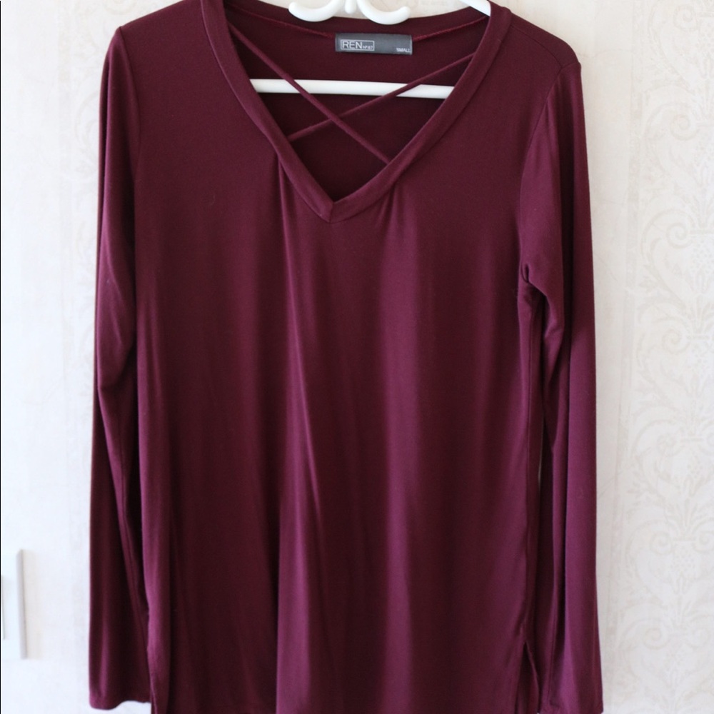 REN criss crossed shirt